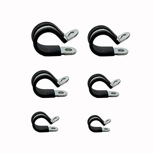Rohrschelle Rohrschellen Leitungschelle Schelle gummiert Gummi DIN 3016 20-22mm - 10 Stück