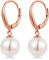Perlenohrringe Hängend Rosegold Ohrringe Damen Perlen Ohrringe Hängend Silber