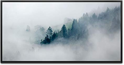 Landschaften ca. 130x70cm Wandbild inklusive Schattenfugenrahmen schwarz - Panorama Leinwand Bild XXL Format Wandbilder Wohnzimmer Wohnung Deko Kunstdrucke