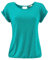 ELFIN Damen T-Shirt Kurzarm Blusen Shirt mit Allover-Minimal Print Lose Stretch Basic Tee, Grün, XXL