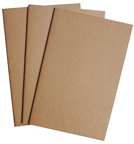 WANDERINGS A5 Gemischte Travelers Notebook Einlage / A5 Tagebuch Nachfüllung,14cm x 21cm, 3 Hefte, 240 Leere, Liniert, Gepunktete Seiten, Travelers Notebook Nachfüllungen Für Tagebücher, Planer