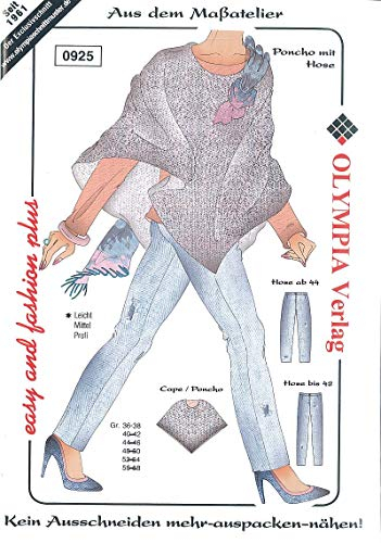 Schnittmuster Easy and Fashion Nr. 925 Poncho mit Hose - mittlerer Schwierigkeitsgrad (36-38)