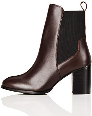 find. High Heeled Leather Stivali Chelsea, Donna, Prugna Viola, 40 EU
