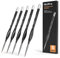 Nicpro Detail Paint Brushes 5 PCS Extra Fine Tip 000 Professional Miniature Painting Artist Set Round 3/0 for Micro Watercolour Oil Acrylic Craft Models Rock Army Paint by Number for Adult, Black