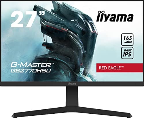 iiyama G-Master GB2770HSU-B1 27 Inch Fast (FLC) IPS LCD,165Hz, 0.8ms, FreeSync Premium , Full HD 1920x1080, 250 cd/m² Brightness , 1 x HDMI, 1 x DisplayPort, 2 x USB, 2 x 2W Speakers