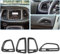 Center Console Klimaanlagen Lüftungsöffnungen Dekorative Aufkleber für Dodge Challenger 2015-2019,Carbon Fiber