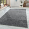 HomebyHome Teppich Wohnzimmer 80x150 cm Läufer Grau Einfarbig Meliert Design - Schlafzimmer Teppich Kurzflor Extra Weich Pflegeleicht Teppiche für Küche Esszimmer - Carpet Living Room