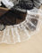 Yulakes 3M Organza Spitzen Borte, Pleated Tulle Lace Fabric, Plissee Tüll Spitzenstoff, Plissee-Spitzenbordürem Bordüre,gerüschte Spitzenbordüre,Nähen Guipure Crafts Mesh Schnürsenkel (Weiß)