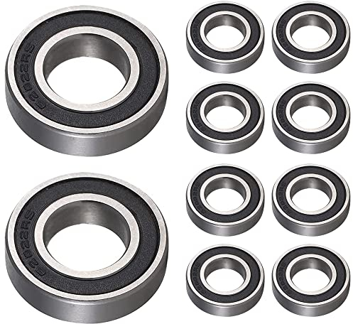 10 Stück 6202 2RS Kugellager 15 mm x 35 mm x 11 mm doppelt geschützte Rillenkugellager für DIY, Drehbänke, Motoren, 3D-Drucker, Fräsmaschinen, verschiedene mechanische Geräte, etc.