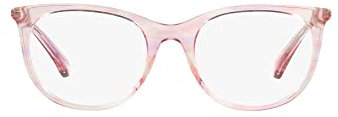 Ralph by Ralph Lauren Ra7139 Ovaler Brillen-Rahmen für Damen, Glänzend gestreifte Rose/Demo-Linse