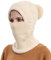 WANYI 2 in 1 Winter Mütze für Damen Wintermütze Strickmütze mit Schal Warme Mütze Kreis Schal Set Winddichte Balaclava Sturmhaube mit Fleecefutter 55-60CM (88 Beige)