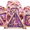 SIQUK 7 Stücke Würfel Metall Set DND Würfel Polyedrisch Würfel Metall Spielwürfel D20 D12 D10 D% D8 D6 D4 DND Dice Metal für RPG D&D Dungeons and Dragons, Violett