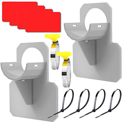 2 Stück Schwimmbad Rohrhalter, Pool Schlauchhalter Knickschutz aus Kunststoff, Swimming Pool Pipe Holder, Schwimmbad Rohrhalterung, Geeignet für Schläuche Kleiner als 38 mm Durchmesser, Grau