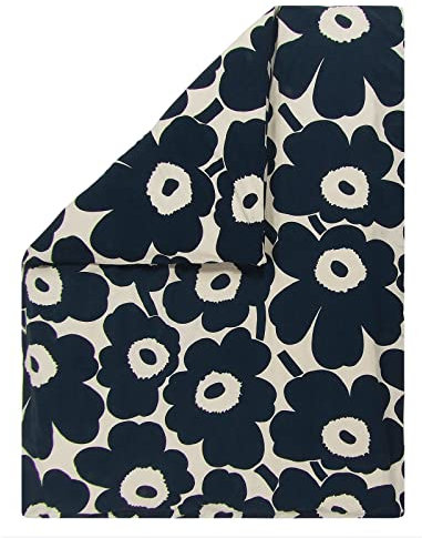 Marimekko Unikko Bettwäsche Dunkelblau Deckenbezug 140 x 200 cm