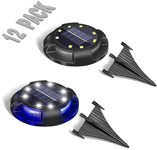 Civikyle 12-Stück Solarlampen für Außen Garten Solarleuchten Bodenleuchten Gartenleuchten Wegeleuchten Aussen Gartenbeleuchtung Gartendeko