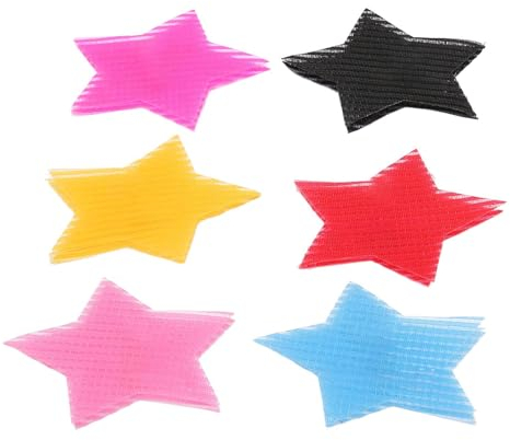 36 Stück Haar-Pony-Aufkleber-Pad, Sternform, Fransen, Fester Aufkleber, Patch, Haarfransen-Pflegewerkzeug Make-up-Zubehör
