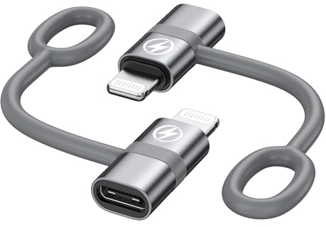 RAVIAD 36W Adaptateur USB C vers Lightning (Lot de 2), Adaptateur Lightning pour iPhone 14 13 12 11 Pro Max, Pad Pro/Air 5/Mini 6, Pod Nano/Touch, Pas pour Audio/OTG