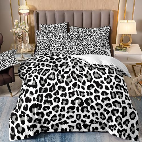 NPCEED Bettwäsche 135x200 Leopardenmuster,Buntes Leopard Bettwäsche Set für Jungen Mädchen Erwachsene,Bettwäsche Sexy Leopardenmuster mit Kissenbezug 50x75 cm (Stile8,135x200cm)