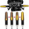 KEMIMOTO Motorrad Blinker, 12 V Super Hell LED Blinker, M8 Schwarz Universal Blinkerleuchten, IP67 Wasserdicht Tagfahrlicht für Motocross/Fahrrad, 4 Stücke