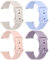 AK Pack 4 Bracelets de Montres Silicone avec Nouvelle Boucle 20mm 22mm, Remplacement Dégagement Rapide pour Femme Homme 20mm, 22mm (22mm, Starlight/Rose/Violet Nude/Bleu Nude)
