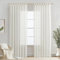 MIULEE Voile Gardinen Vorhänge mit Schlaufen Leineneffekt Halbtransparent Vorhange Elegant Einfach Leinenoptik für Wohnzimmer Schlafzimmer 2er Set, 140×245(H×B), Weiß