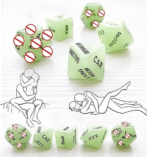 WreGmgg Glow-in-The-Dark 5-seitige Würfel Originelles Geschenk