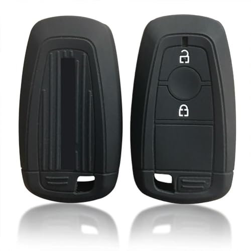 YCSYHQM Porte-clés en silicone pour Ford Ranger Raptor Pickup Coque de clé de voiture pour télécommande intelligente Accessoires Coque de protection pour porte-clés Noir