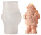xbiez 3D-Weihnachtsmann-Kerzenform, Silikonform, antihaftbeschichtet, einfach zu formen für die Herstellung von Kerzen, Gips, Heimdekorationen