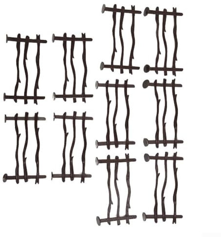 10 x 5 Stile Simulation Bauernhof Ranch Modell Zaun Weide Panel Tore PVC Spielset für Modelleisenbahn, Mini-Farm Dekoration ( B)