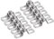 sourcing map 10pcs 1/2 Inch 12mm Conduit Clamps, M12 U Tube Pipe Clamp, Stainless Steel Rigid Pipe Strap, U Shaped Bracket with Two Hole for Pipe Tube Hose Wire Cord Fixing, Thickened