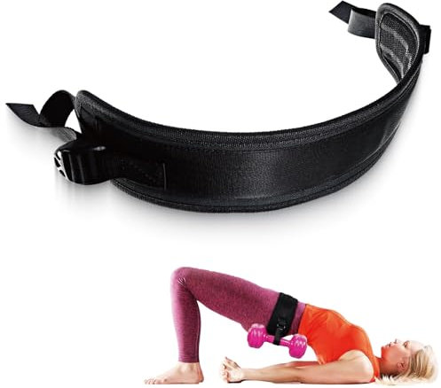 Booty Belt Für Gesäßmuskeln Brücken,Rutschfester Hantel Hip Thrust Gerät,Thrust Gewichtsgürtel Für Pilates,Hip Thrust Belt Für Kurzhanteln,Hip Thrust Gürtel Für Po Training,Schwarz,Kiuiom