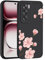 ILING Liquido Silicone Cover per OPPO Reno 12 Pro 5G, Elegante Floreale e Simpatico Animato Motivo Ragazze Custodia, Ultrasottile Morbido TPU Bumper Antiurto Matte Case (Nero Q07)