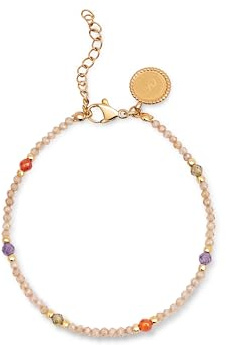 SINGULARU - Glam Armband. Edelstahl mit 18 Kt Vergoldeter Beschichtung und Kristalle. Schmuck für Damen.