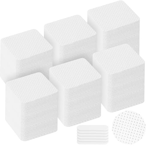LOPHE Toallitas sin Pelusa para Uñas, 720 Unidades de Almohadillas Suaves para Quitar Gel con 6Pcs Limas de Uñas, Toallitas sin Pelusa, Toallitas Absorbentes para Quitar Esmalte de Uñas, Blanco