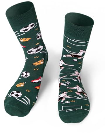 Happy Words Lustige Socken Herren - Herren Socken Bunt Größe 41-46 - Funny Socks Men mit Motiv - Baumwollsocken für Geschenke - Herrensocken für Alltag - Verschiedene Muster Männer
