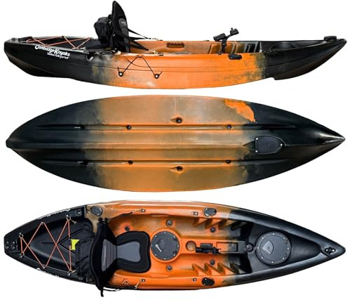Cambridge Kayaks Zander Single Sit on Top kayak for Leisure and Fishing 13 Colour Choices (Orange Black Fade)