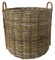 fantasie d oriente Grande Cesto Porta Vaso in Vimini Giunco. Ideale per interno, esterno, giardino. Cm Ø 60 x H 55, 65 con Manici. Design Rustico. Artigianale ed Ecosostenibile.