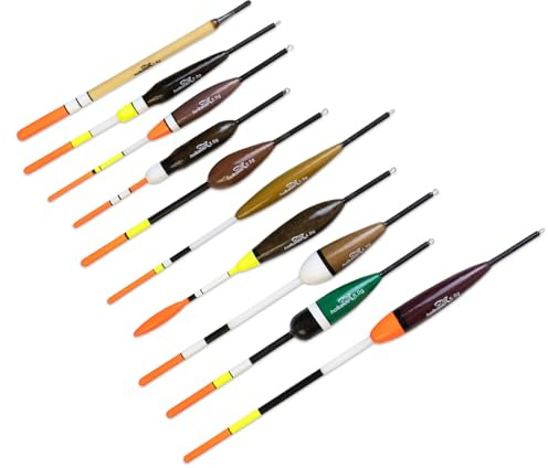 A&N Laufposen-Set 10 Stück – Angelposen Allroundposen Schwimmer Posen