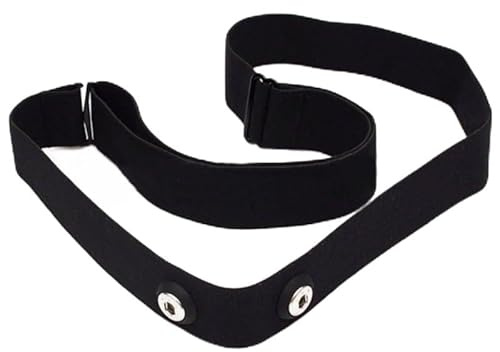 Cintura Cardio regolabile, nera elastica cinghia toracica, comoda e regolabile, fascia cardio compatibile con Garmin, Wahoo, Polar H9 H10, Coospo, Magene, Bryton, Livlov Sensore (97 cm)