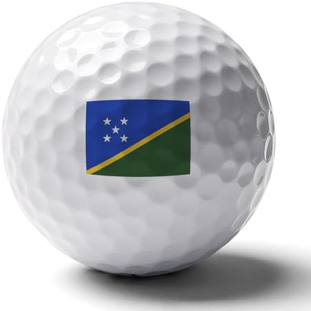 Witzige Golfbälle Mit Aufdruck – Golf-Übungsbälle Aus Gummi Mit Salomonen-Flagge – Cooles Accessoire Für Golfer Und Golfliebhaber Geschenkidee Für Männer Väter Und Ehemänner