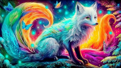 neun-Schwanz-Fuchs Puzzles 1000 Teile Schwer Spielzeug Lernspiel Impossible Herausforderungsspielzeug für Erwachsene und Kinder 75x50cm/1000pcs