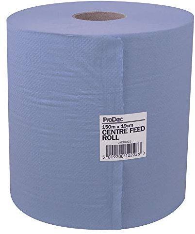 ProDec Paper Towel Roll 150 Metres x 19cm Blue Industrial 2 Ply Catering UMSU001