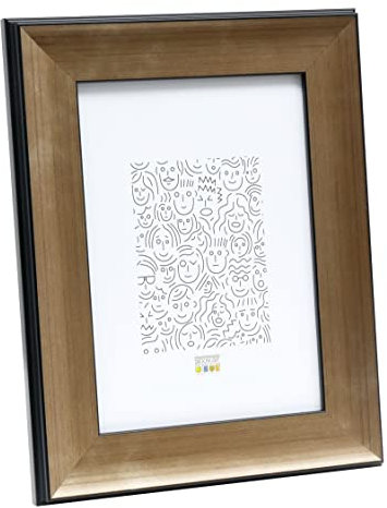 Deknut Bilderrahmen 15x20 Kunststoff Gold Bilderrahmen Bronzefarbe mit Schwarz, Kunststoff Preis pro Stück