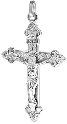 trendor Kreuz-Anhänger für Herren 925 Silber 40 mm Silber Kreuz Anhänger Herren, Anhänger aus Silber, Herrenschmuck Silber, zeitlose Geschenkidee 35788