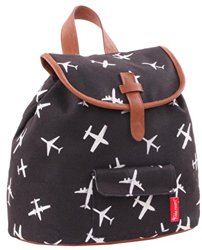 Kidzroom 030-8177-4 Rucksack Flugzeuge, schwarz