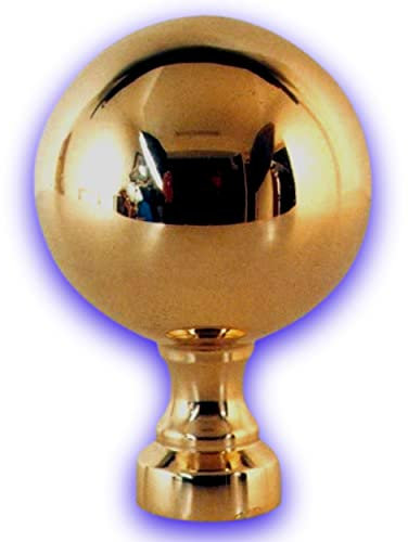 Déco fer Forgé- BOULE DE RAMPE LAITON- DECORATION- Diamètre 90 mm H 135 mm x 88 mm-Main Courante Acier Bois Alu-1 Insert Taraudé M10 Sous Embase-Usage Interieur Exterieur Satisfaction Garantie Robuste