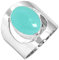 Jeweloporium 925 Sterling Silber Ringe für Damen Aqua Chalcedon Edelstein Boho Silber Ringe Größe 63(20.1) Engagement Geschenk Handgefertigt Schmuck