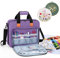 Luxja Tasche für Stickerei Set, Kreuzstich Zubehör Tasche, Stickerei Tasche für Stickrahmen, Farbfäden, Stickgarn und andere Stickerei kit, Lila