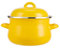 DYB Plat de Cocotte Petit Cocotte Binaural Peu Profond Induction Casserole avec revêtement Robuste émail Macaron Couleur 2L (Color : Yellow)