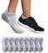 YouShow 8 Paar Sneaker Socken Damen Herren Sportsocken Kurze Halbsocken Männer Baumwolle Hellgrau 35-38